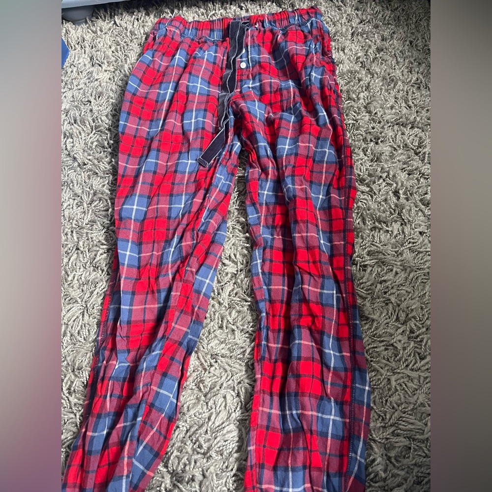Plaid Pajama pants With Knit Cuff